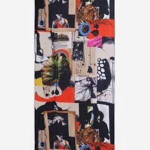 Funky Abstract Multicolor Lightweight Ribbed Desigual Scarf by Christian Lacroix